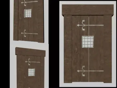 old door  Low-poly 3D model purchase