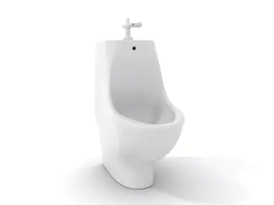 Sleek White Urinal model pack Low-poly 3D model