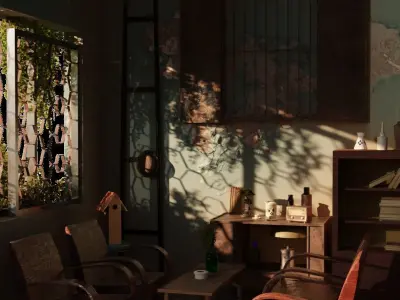 Vietnam old house Model  Low-poly 3D model