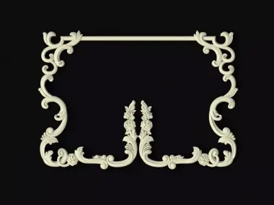 dekor ornate frame 3D model purchase