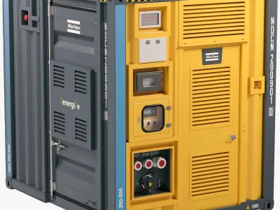  Atlas Copco Industrial Equipment 3D Model Bundle 