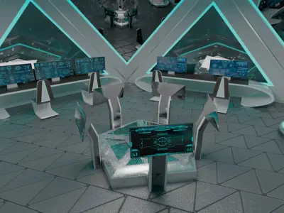 Sci-fi Futuristic Lab 3D model