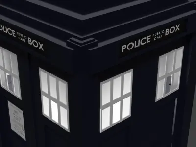 Metropolitan Police Box  The Tardis Low-poly 3D model