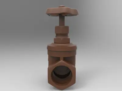 crane gate valve 3D print model
