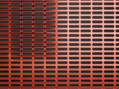 Red Shine Metal Grill Transparent PBR Seamless Texture
