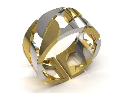 STL 3DM men luxury chain ring model mr0312 3D print model purchase
