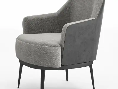 MOOD SOFA CHAIR Low-poly 3D model