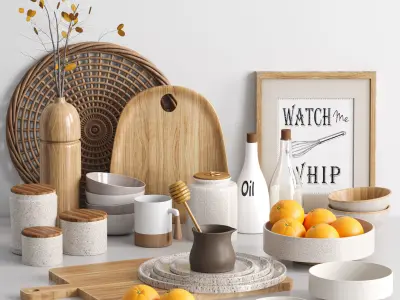 5 kitchen accessories  collections  vol1 3D Model Pack