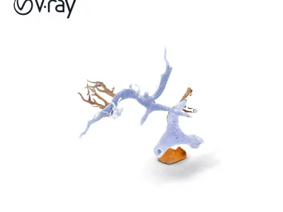 Beach Driftwood and Sand with Shells Model Pack Low-poly 3D model