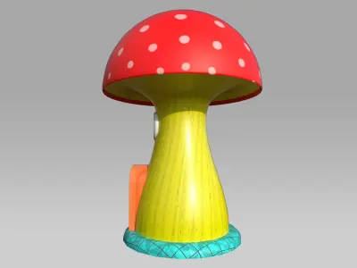 Toon Frog House Low-poly 3D model