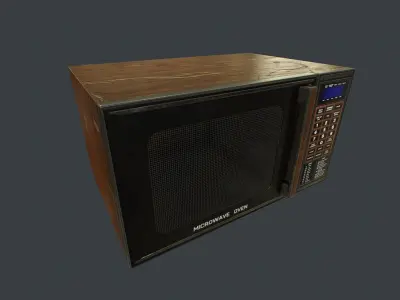 Old Microwave Low-poly 3D model