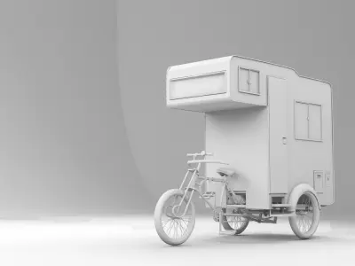 Bike trailer 3D model