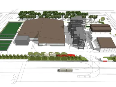 Factory layout -02 3D model