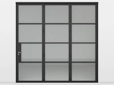 Aluminium door 8 3D model