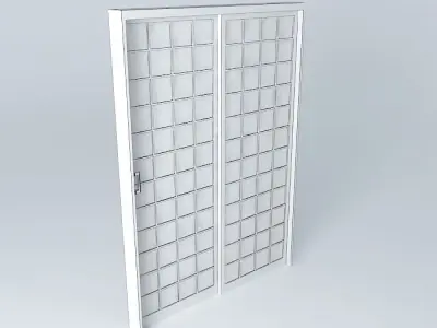 portaedson shower door with fabric Free 3D model