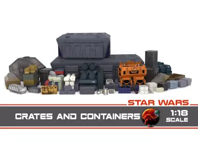Star Wars Crate collection 1-18 scale Kenner Hasbro 3D Model Pack