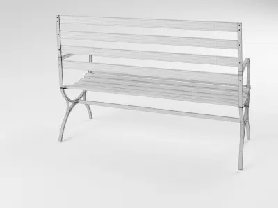 bench 3D model 2