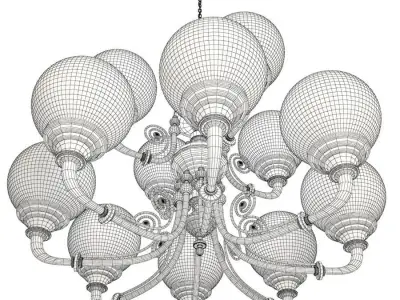 Brass Pendant Light 3D model