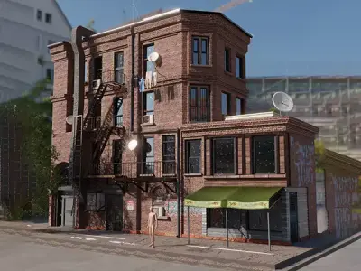 Brooklyn building Low-poly 3D model