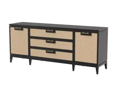 Astor 3 Drawer And 2 Door Cabinet 3D model