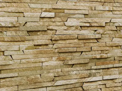 stone wall slate 24 3D model