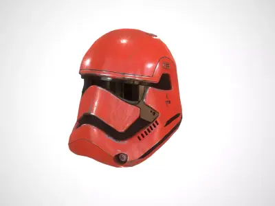 Star Wars Stormtrooper Helmet - Red Steel Low-poly 3D model