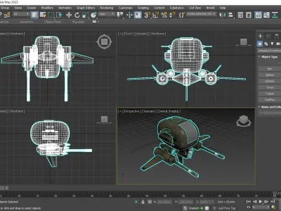 Space Ship Low-poly 3D model