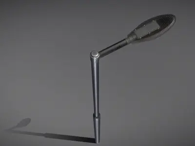 Sci-Fi Street Light 14 version 1  3m with pole 3 Low-poly 3D model