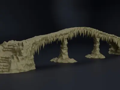 Frozen Bridge Tabletop Terrain 28 MM 3D print model