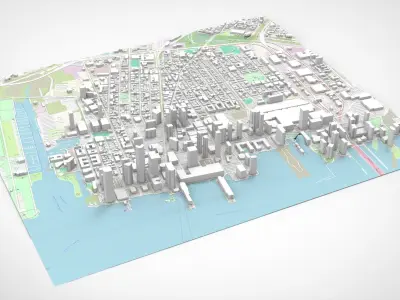 Cityscape Jersey City USA 3D model