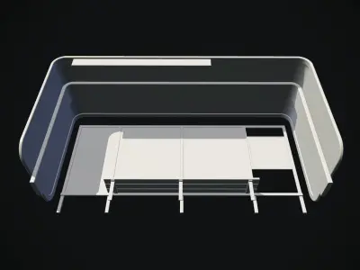 Bus Stop Highpoly 3D model