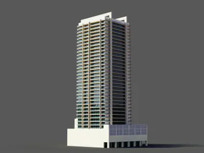 8 Boulevard Walk building - Dubai 3D model