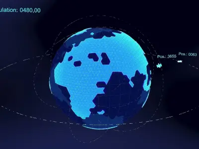 earth simulation hologram 3D model