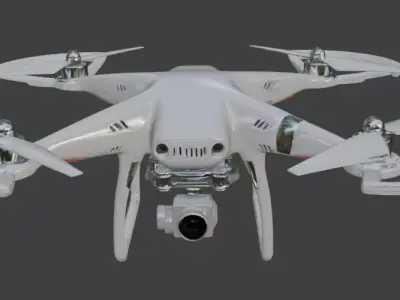 white drone 3d model 3D model