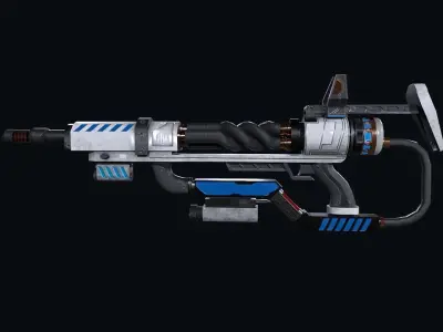 Sci-Fi Weapon Low-poly 3D model get