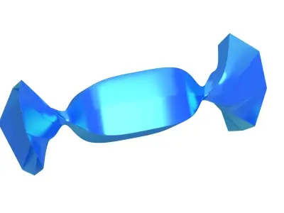 blue Wrapped Candy 3D model