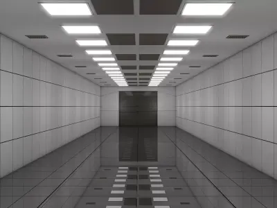 Sci Fi Corridor  Low-poly 3D model buy