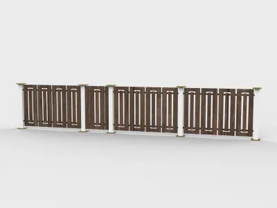 Modern fence 3D model
