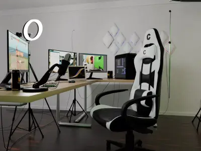 Streamer Room 3D model