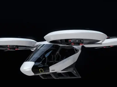  Flying Taxi Airbus Aero Rigged PBR 