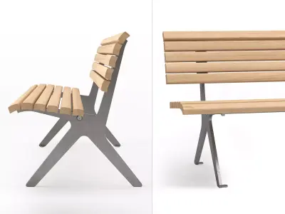 Poca Outdoor Benches 3D model