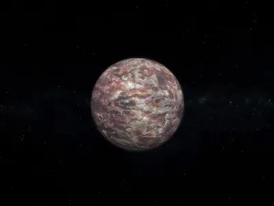 Barren Alien Planet 04 Low-poly 3D model