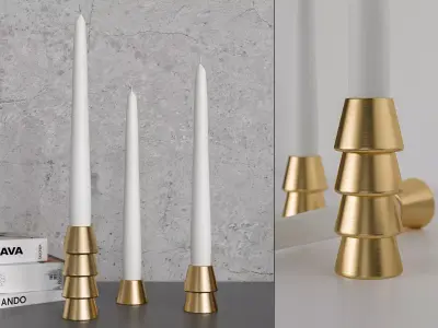 Asata Candlesticks 3D model