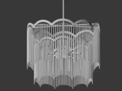 Moroccan Glass Chandelier 3D model