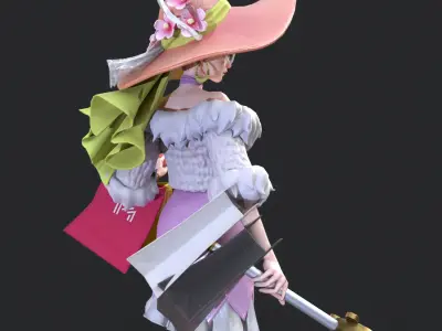 Shopping woman 3D model