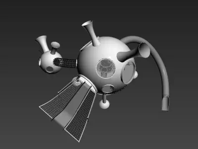 Alien explore space children playground 3D model