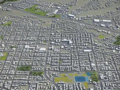Arroyo Grande - City 3D Model Low-poly 3D model