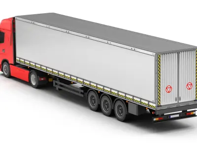 Truck 2-V5 Low-poly 3D model