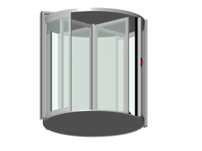Revolving Door Family Revit 3D model