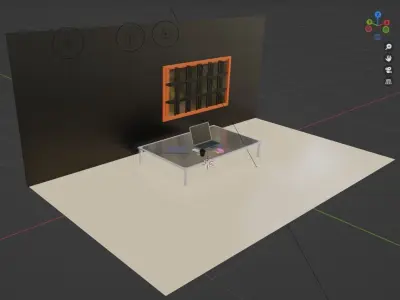 Home office blundle Laptop Scene With coffee on the table  3D model